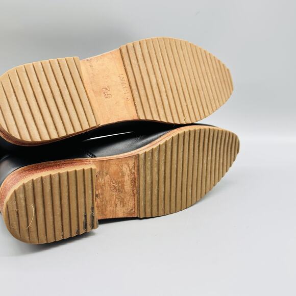 Nisolo Boots Women 7.5 Black Leather Chelsea Ankle Classic Dress Elastic Pull On - Picture 9 of 11